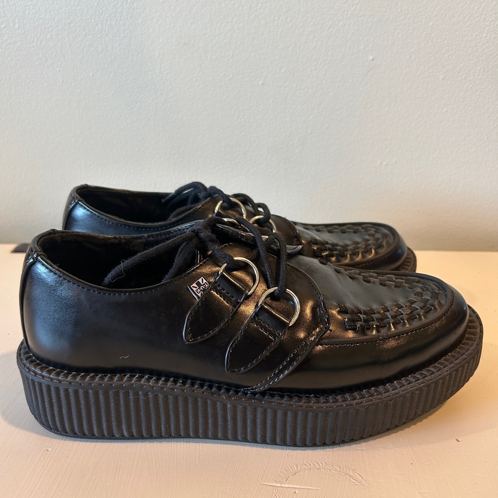 T.U.K. Black Leather Viva Creeper W8/M6